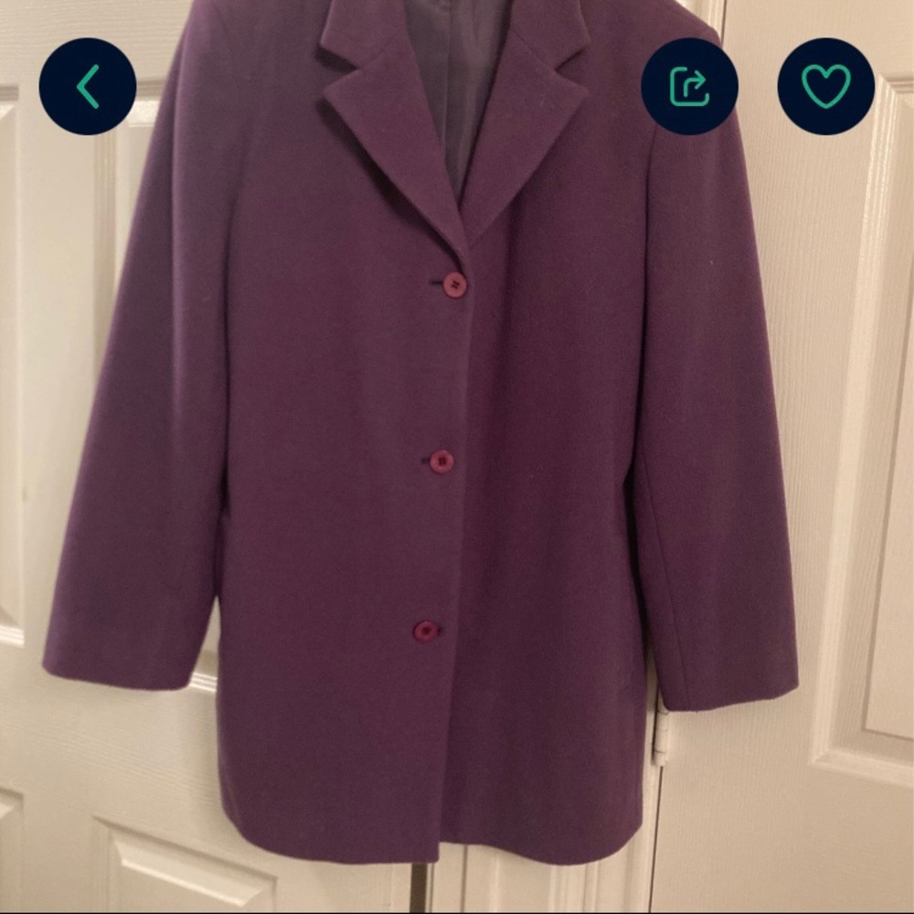 Wool Purple Coat